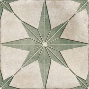 Керамогранит Laparet Fleur Green зеленый матовый карвинг (19,6х19,6)